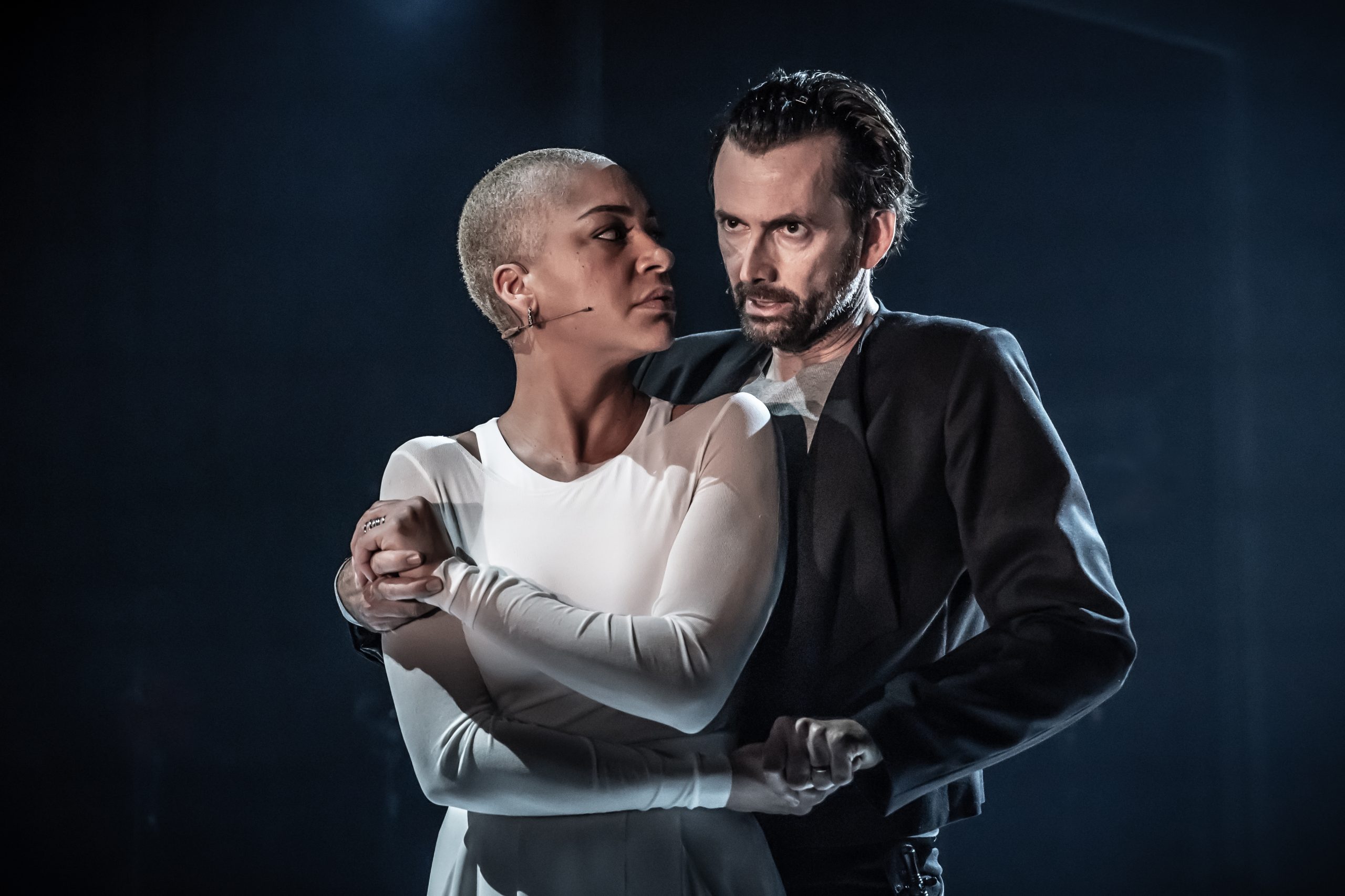 Cush Jumbo and David Tennant in MACBETH