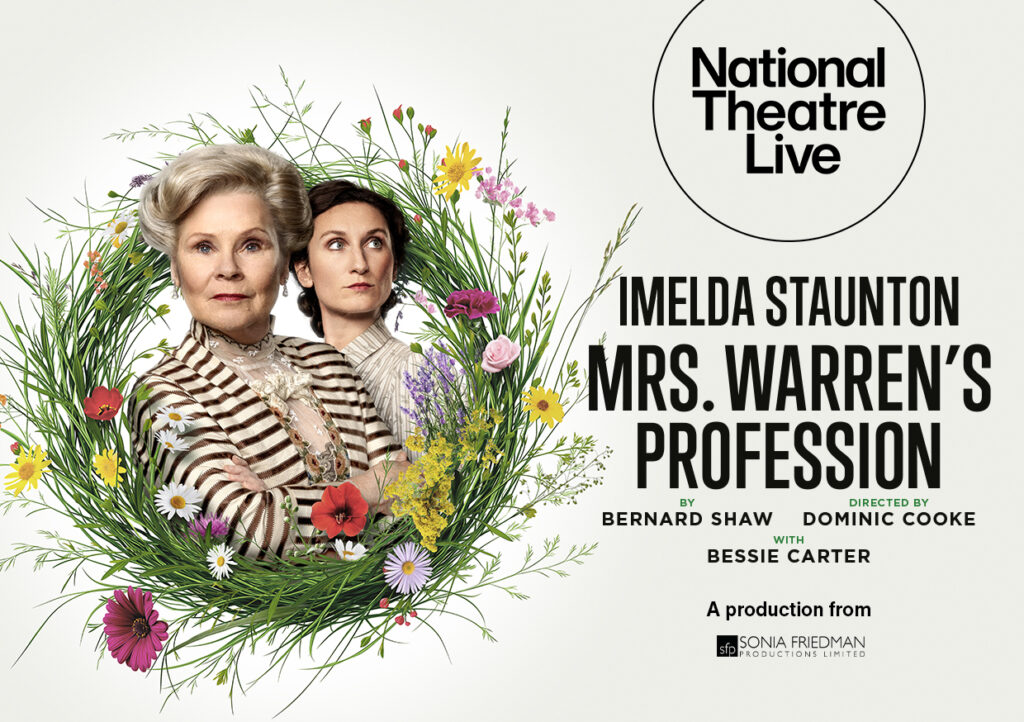 QUAD for Mrs Warren's Professions with images of Imelda Staunton and Bessie Carter in period dress