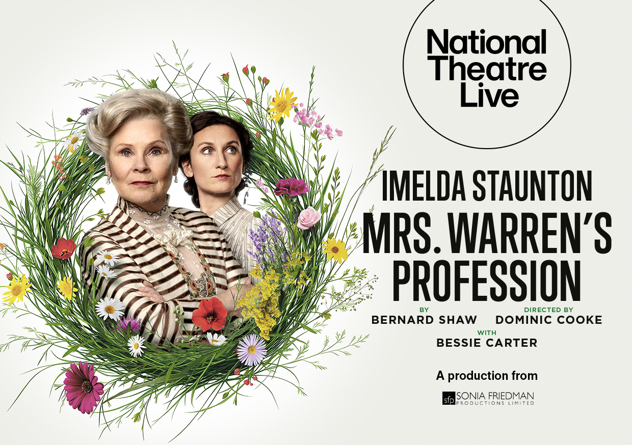 QUAD for Mrs Warren's Professions with images of Imelda Staunton and Bessie Carter in period dress